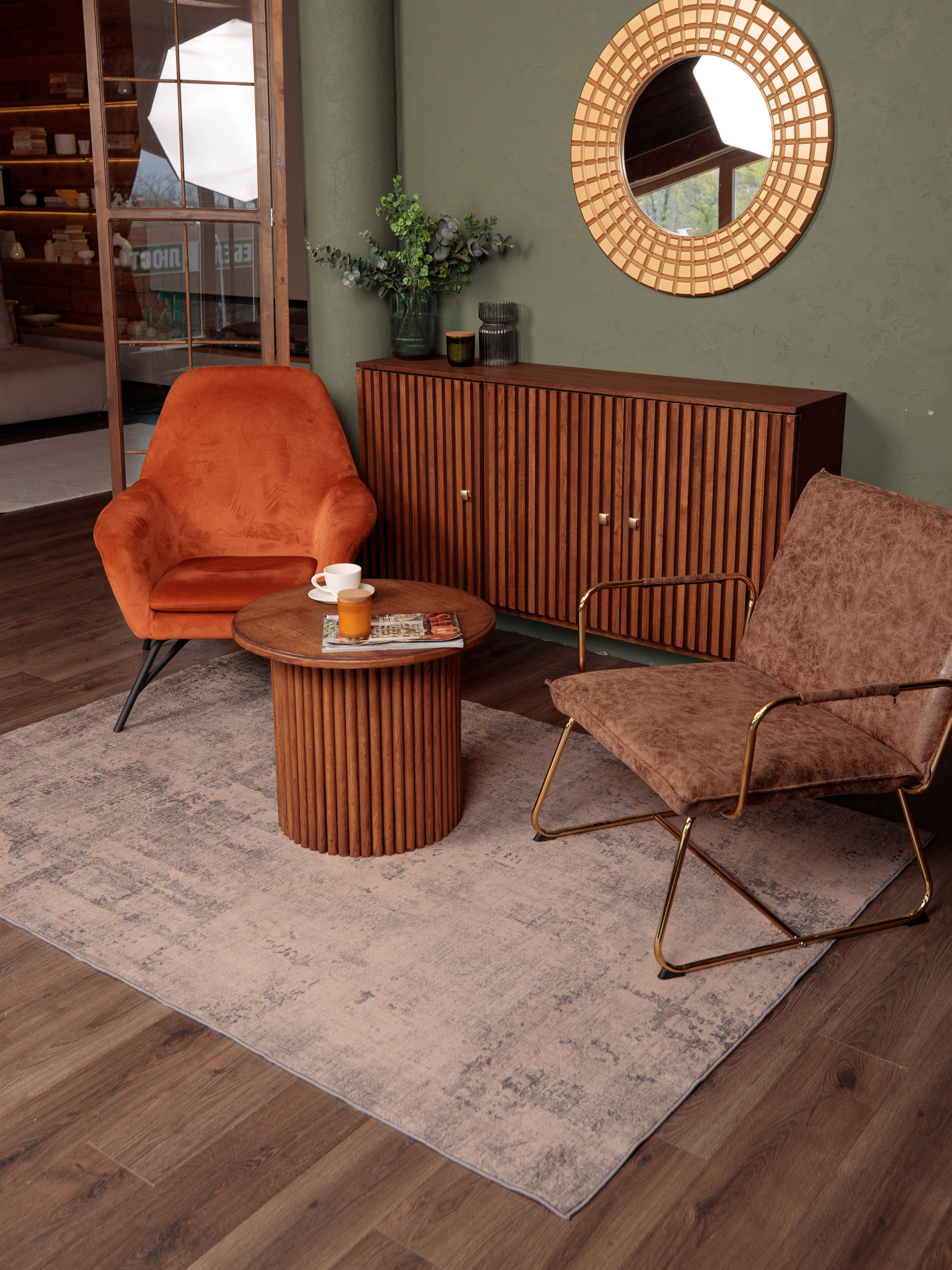 Ковер Fall Deluxe 150х220 темно-бежевый муар