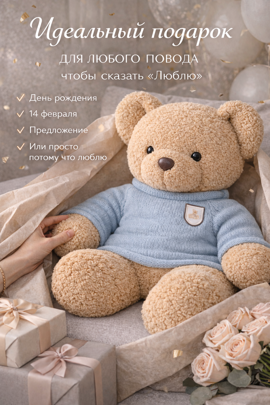 Медведь Teddy Premium 80 см